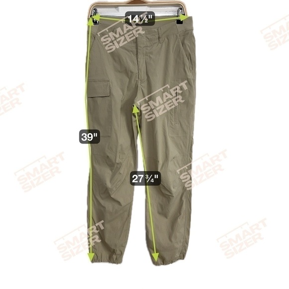 Athletes Trekkie Utility Cargo Pants Size 8 Tan Hiking Pants Elastic At Ankle - Picture 5 of 7